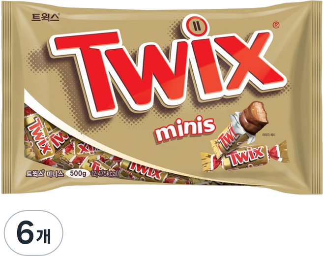 트윅스 미니스 초콜렛, 500g, 6개