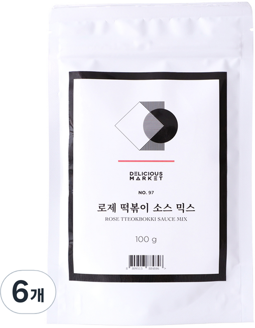 딜리셔스마켓 로제 떡볶이 소스 믹스, 100g, 6개