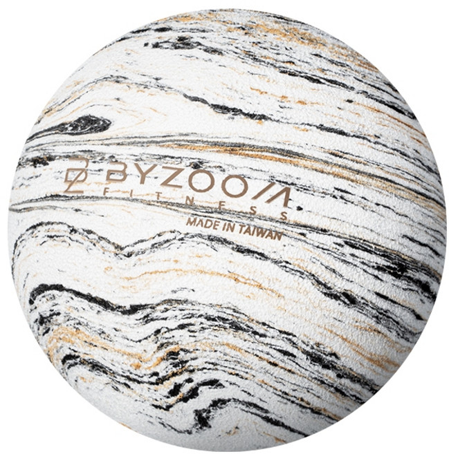 BYZOOM FITNESS EVA 大理石紋按摩球, 白色 + 黑色 + 黃色, 1個