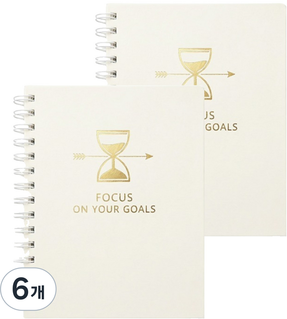 세우세 타임플래너 스터디 스케줄러, 6개, WHITE