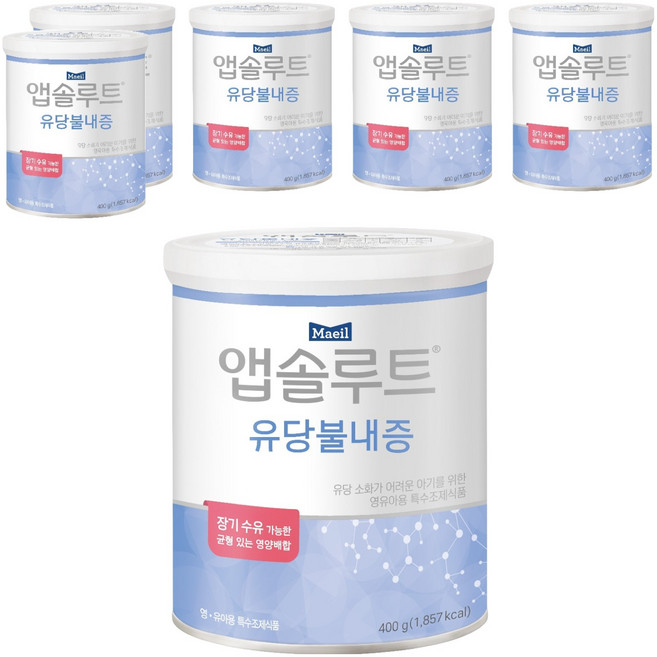 앱솔루트 유당불내증 분유, 400g, 6개