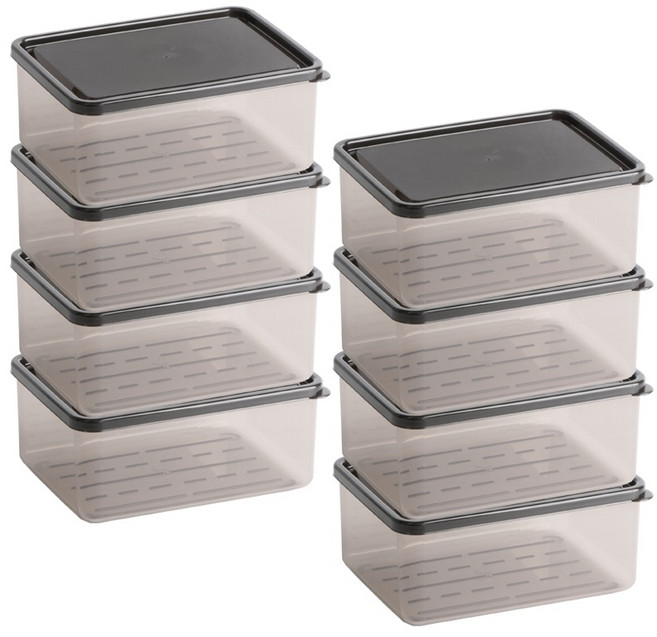 비트리 차곡차곡 모듈러 밀폐냉동 용기 세트 1.0L, 1개, 8개