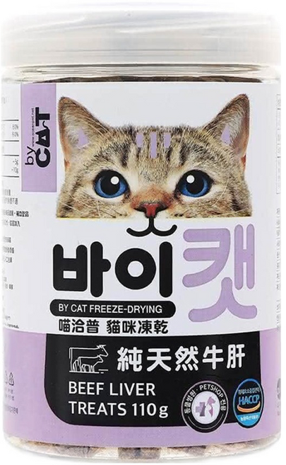 by CAT 喵洽普 貓咪凍乾零食, 純天然牛肝, 110g, 1罐