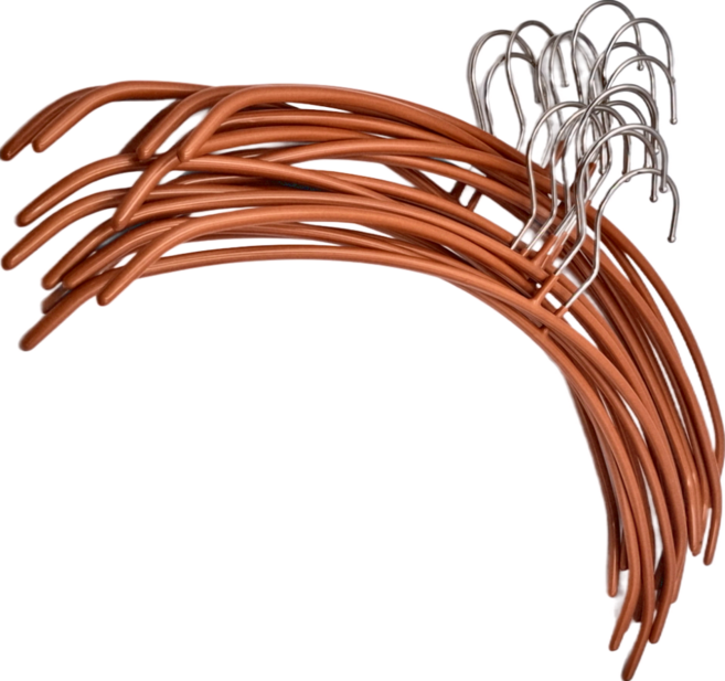 Axis 艾克思 高荷重乾濕兩用防滑超輕巧衣架 18入 台灣製 PVC塑料+鐵, 沙漠金, 1組