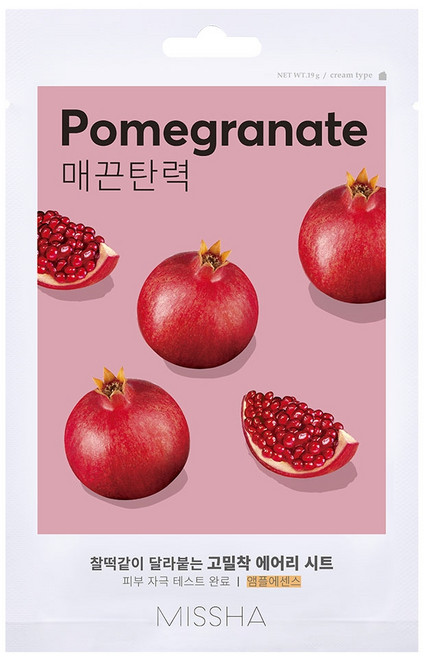 미샤 에어리 밀착 시트마스크 석류, 1개입, 1개