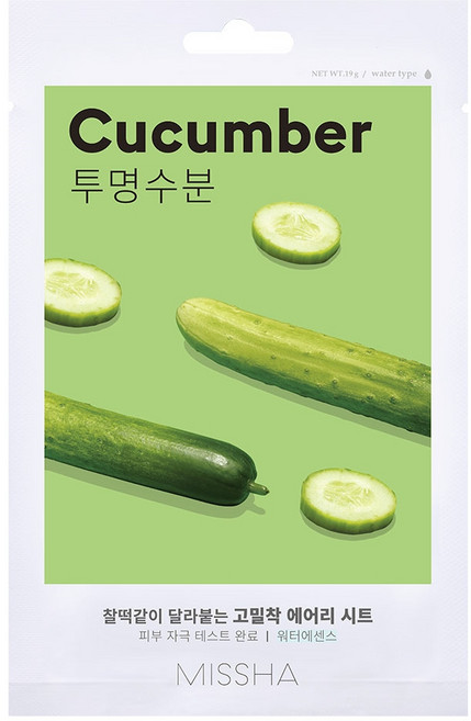 미샤 에어리 밀착 시트마스크 오이, 1개입, 1개
