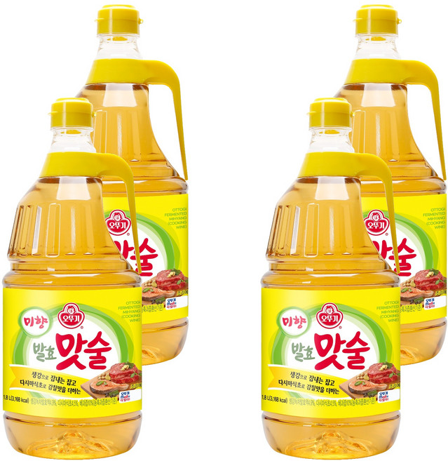 오뚜기 미향 발효 맛술, 1.8L, 4개