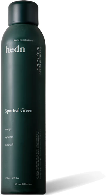 hedn 퍼퓸 스프레이 바디로션 스포틸 그린, 250ml, 1개 - 쿠팡