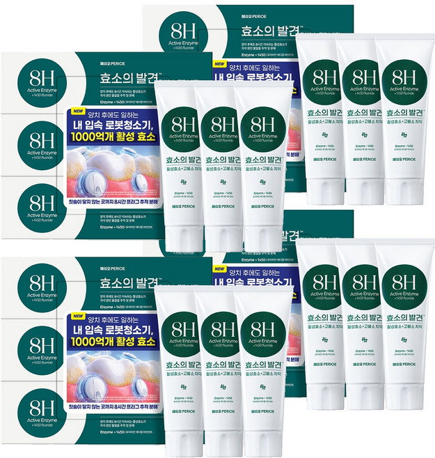 페리오 효소의발견 1450 고불소 치약 유러피안민트 100g, 4개, 3개입