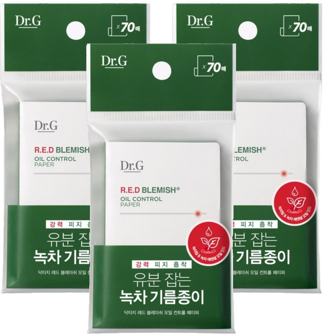 닥터지 레드 블레미쉬 오일 컨트롤 페이퍼, 70매입, 3개