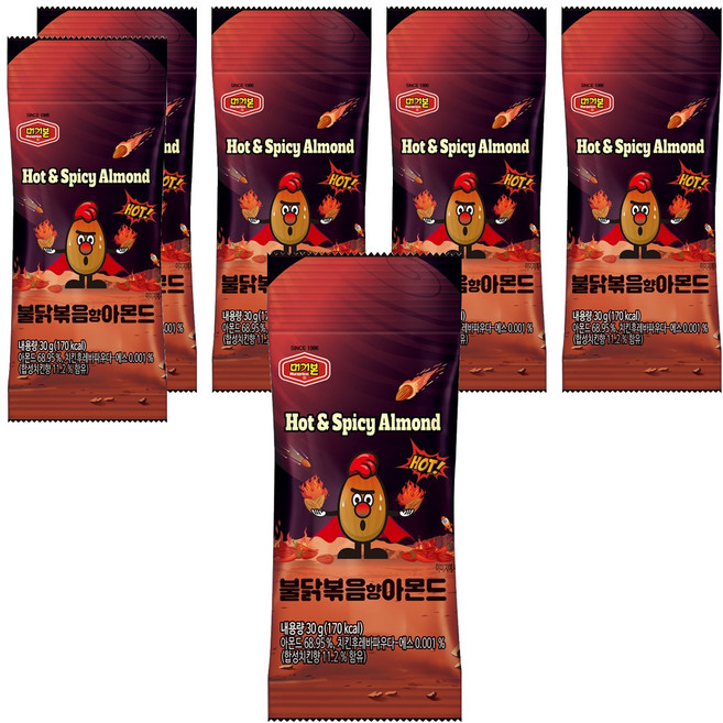 머거본 불닭볶음향 아몬드, 30g, 6개