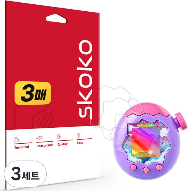 스코코 다마고치 파라다이스 초고화질 트루컬러 AR 액정보호필름 3p 세트, 3세트