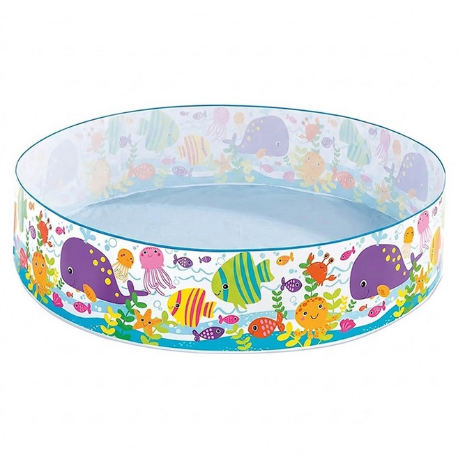 INTEX 免充氣海洋世界幼童戲水游泳池, 海洋世界 白色, 1個