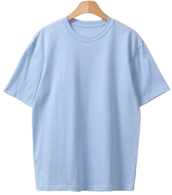 레몬소울 여성용 통기성 타랑 오버핏 라운드 반팔 티셔츠