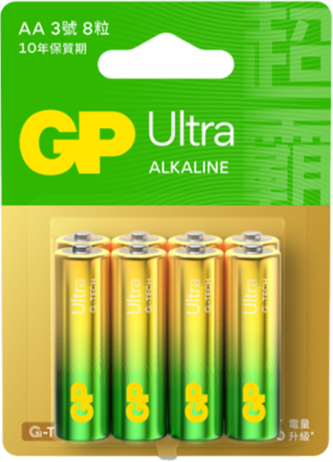 GP Batteries 超霸 特強鹼性電池3號 吊卡裝, 8個裝, 1組