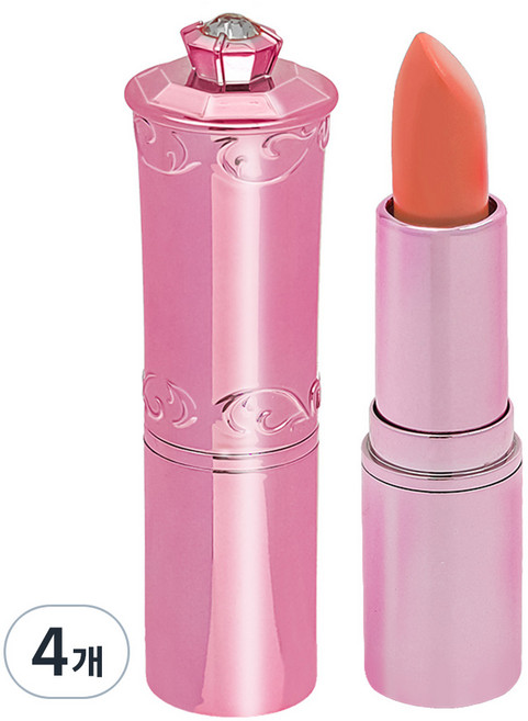 봉봉프렌즈 봉봉 컬러밤 어린이 립스틱 3.5g, 피치오렌지, 4개