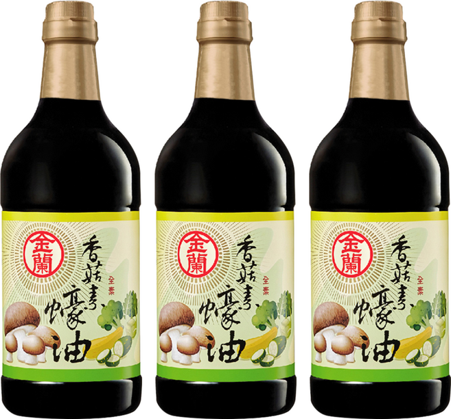 KIMLAN 金蘭 香菇素蠔油, 1L, 3瓶
