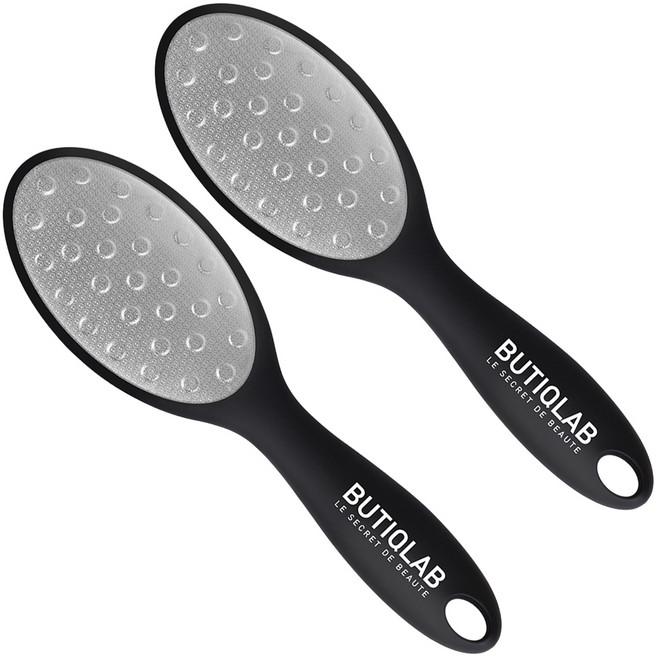 뷰티끄랩 S메탈 풋파일, 매트블랙, 2개