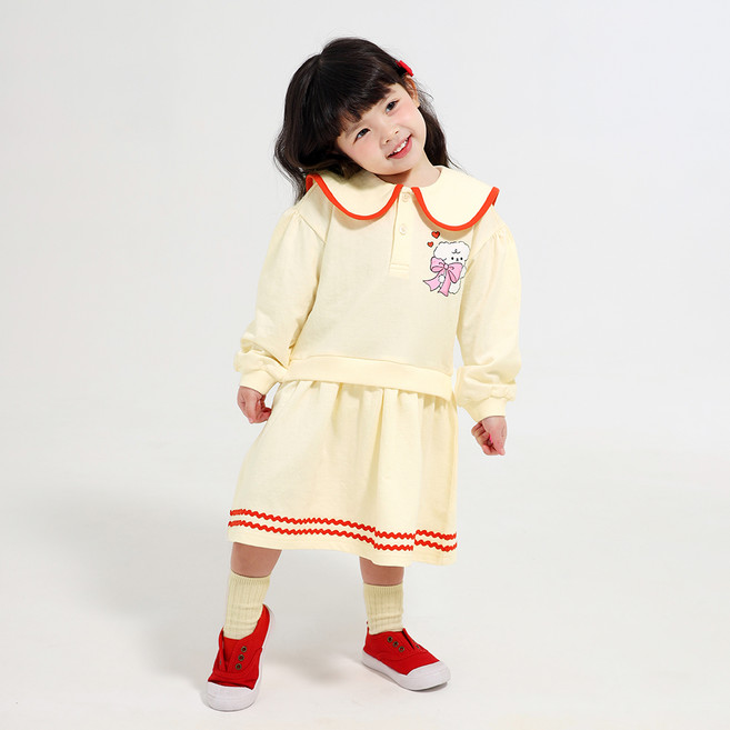 미니베베 여아용 베베말티즈 세일러 원피스