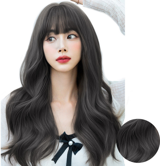 GABAL WITH Barbie Story 全頂假髮 + 髮網組合, 自然黑, 1個