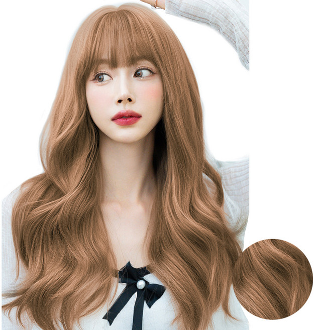 가발위드 바비스토리 전체가발 + 가발망 세트, 애쉬골드브라운, 1개