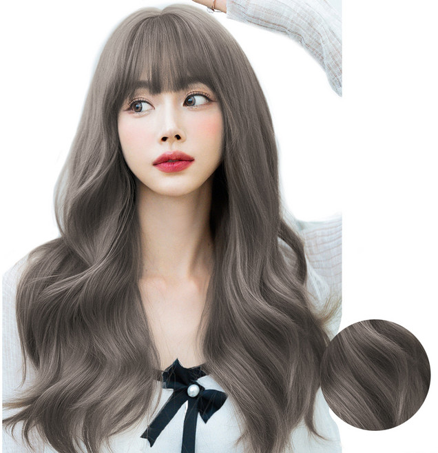 가발위드 바비스토리 전체가발 + 가발망 세트, 애쉬그레이, 1개