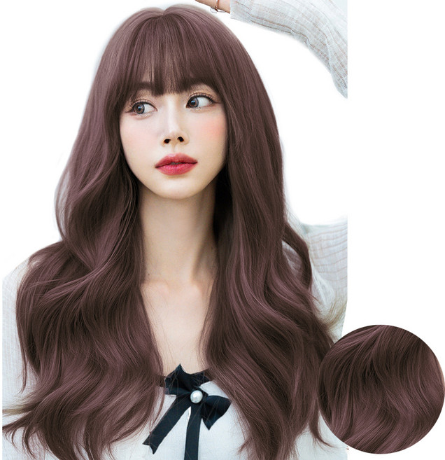 GABAL WITH Barbie Story 全頂假髮 + 髮網組合, 灰粉色, 1個