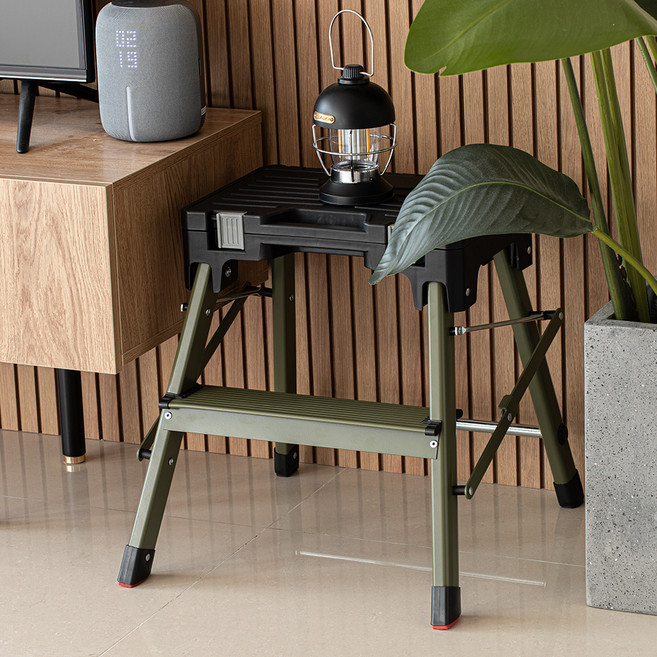 로티홈시스 멀티툴 사다리 2단 카키, 1개