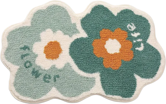 半島良品 仿羊絨吸水防滑地墊, 韓系雙花