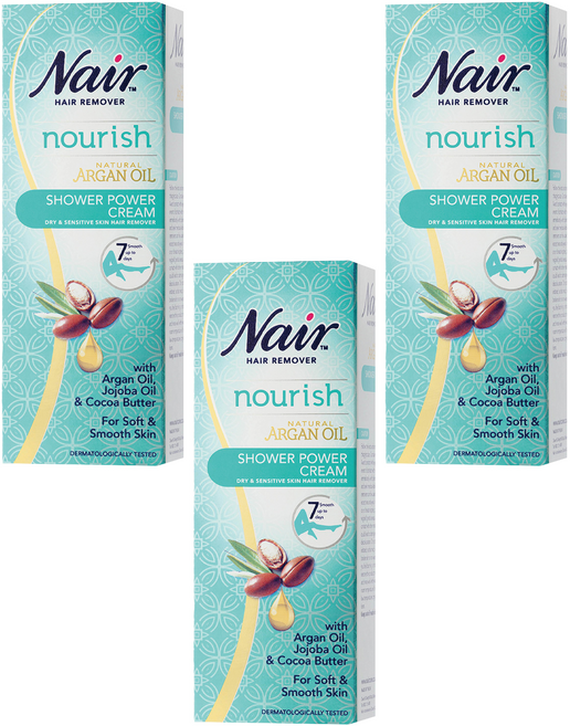 네어 민감성 인샤워 제모크림 팔/다리용, 200ml, 3개
