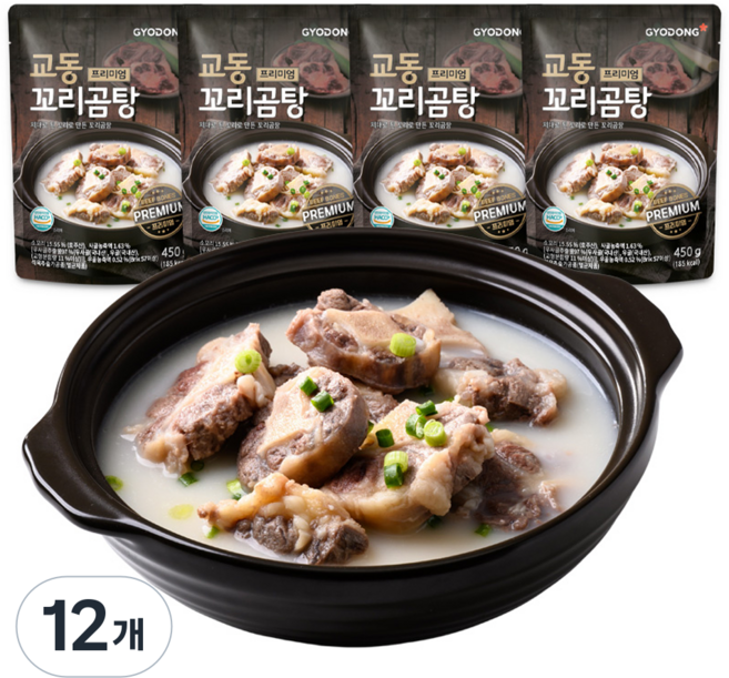 교동식품 프리미엄 꼬리곰탕, 450g, 12개