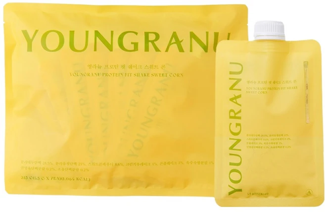 영라뉴 프로틴 핏 쉐이크 스위트콘 파우치형, 315g, 1개 - 쿠팡