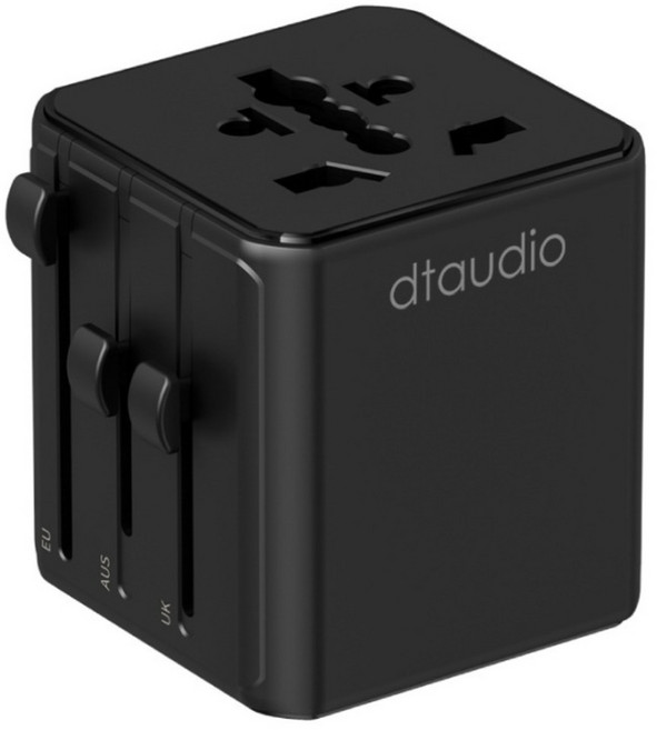 DTAudio 萬國旅行充 3插座款 WT601, 54mm, 黑色, 1個