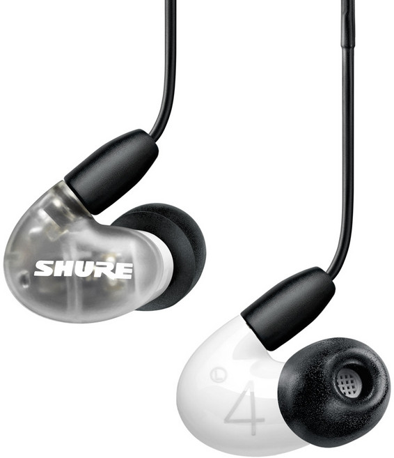 슈어 AONIC 4 사운드 아이솔레이팅 이어폰, 화이트