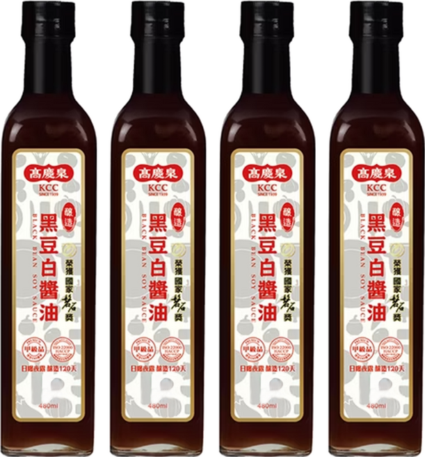高慶泉 黑豆白醬油, 480ml, 4瓶
