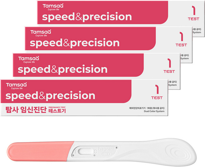 탐사 얼리체크 신속 정확 임신테스트기, 4개, 1개입