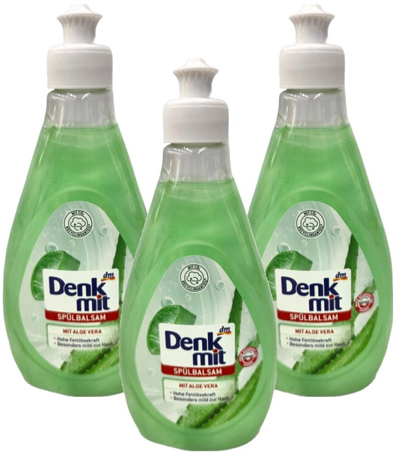 dm Denk mit SPULMITTEL BALSM ALOE 蘆薈洗碗精, 500ml, 3瓶