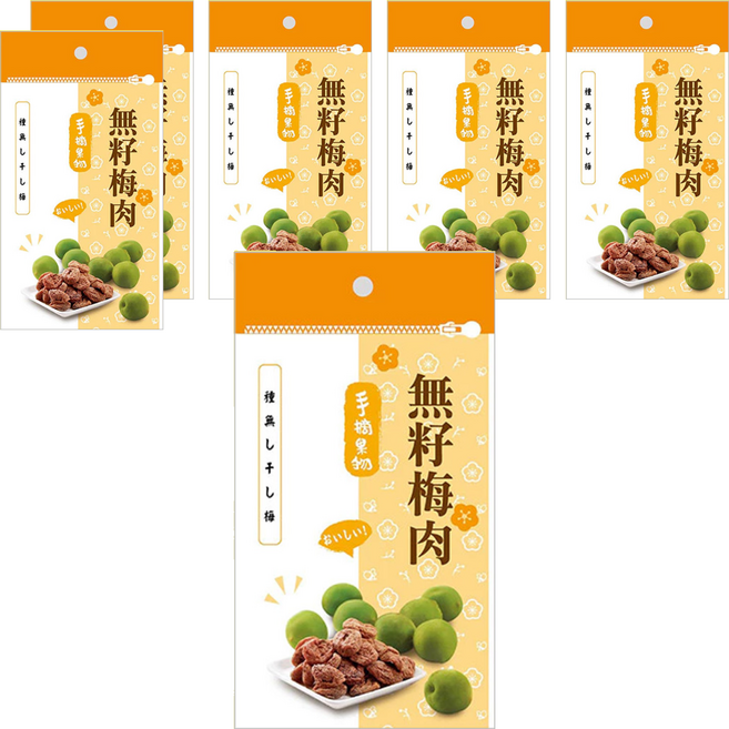 手摘果物 無籽梅肉, 18g, 6包