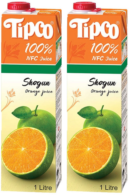 팁코 쇼군 오렌지 주스, 1L, 2개
