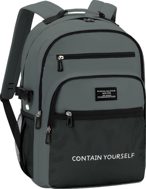 ADDEDIT Reverse 後背包 + 鑰匙圈隨機出貨 灰色, 灰色的