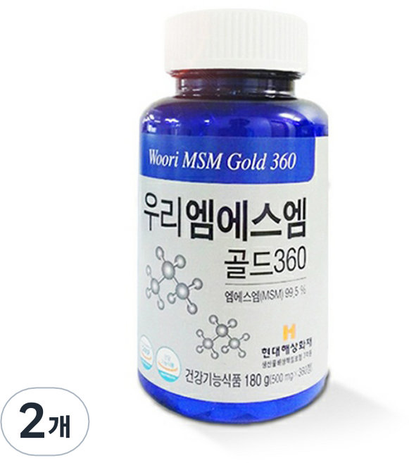 우리엠에스엠 골드360, 2개, 180g