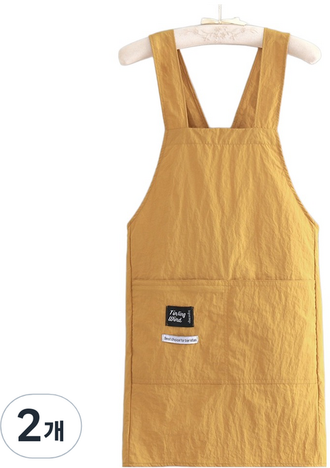 다퍼남 데일리 크로스 앞치마, 머스타드, 2개