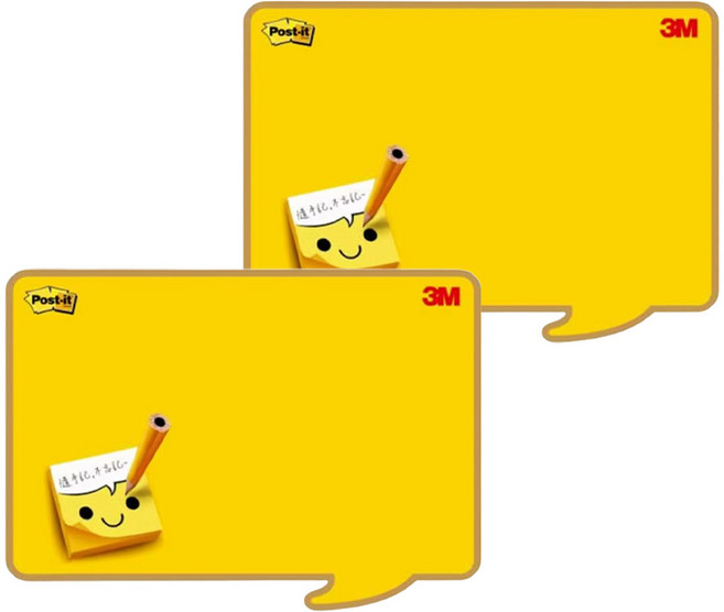 3M Post-it 利貼 可再貼備忘板中型笑臉系列, 無框, 2個