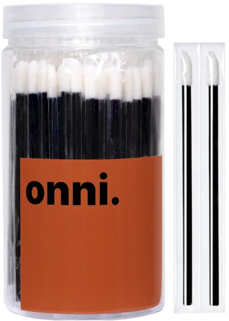 THE압구정언니 일회용 개별포장 메이크업 립 브러쉬 100p, 1개, 블랙