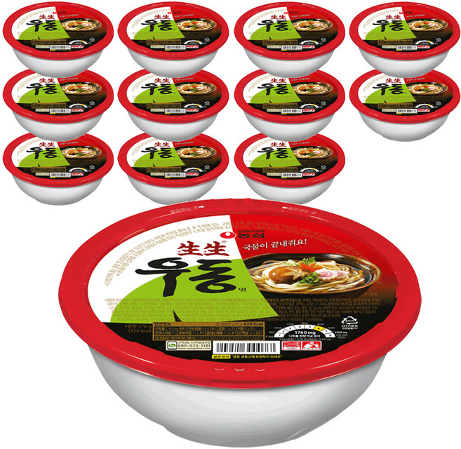 생생우동 용기, 276g, 12개