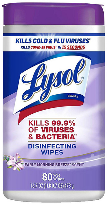 Lysol 來舒 抽取式抗菌濕紙巾 清晨微風, 1入, 1盒
