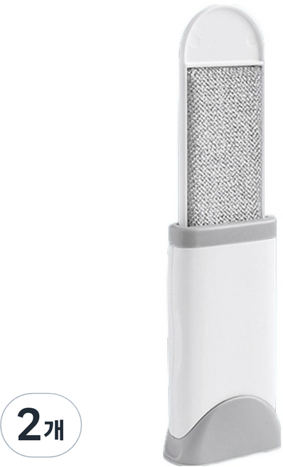 더자카 셀프클리닝 양면 먼지제거 브러시 S, 화이트, 2개