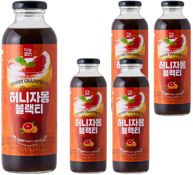 다농원 허니자몽 블랙티, 600g, 1개입, 5개