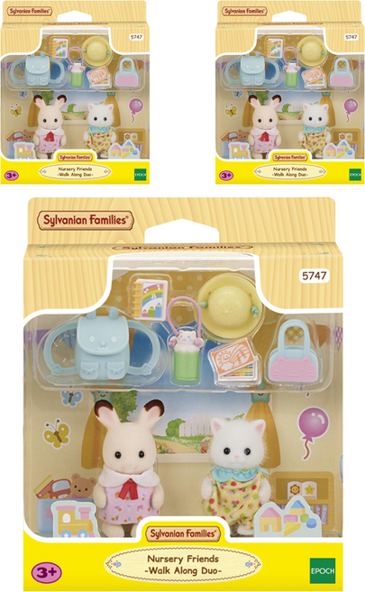 실바니안패밀리 단짝 아기친구들의 유치원 가는 날 피규어 세트 5747, 3세트