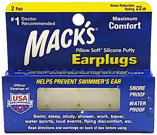 MACK'S 美國成人矽膠耳塞 白色, 2副, 1組